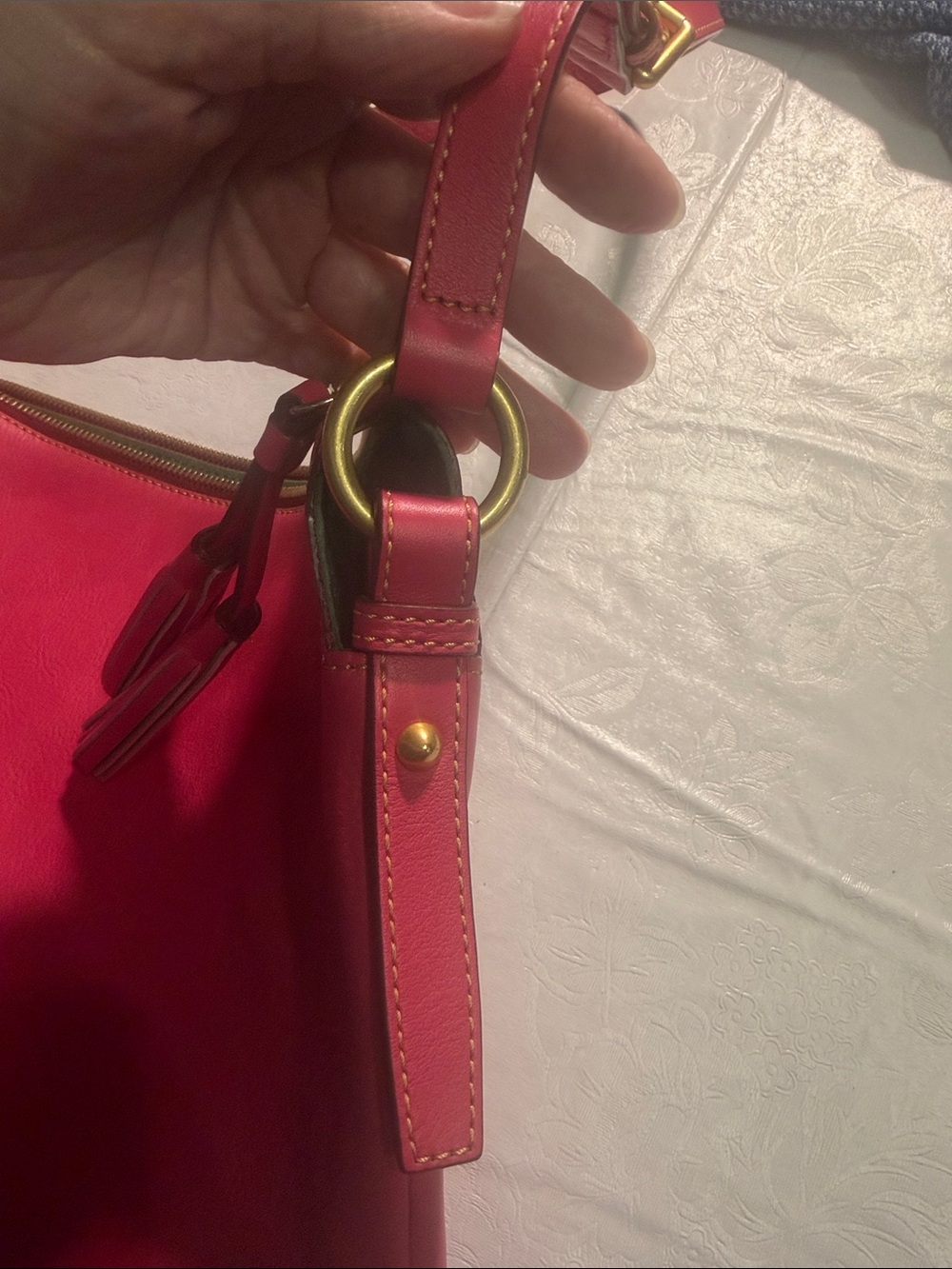 Dooney & Bourke beautiful bright pink shoulder bag - Picture 8 of 16